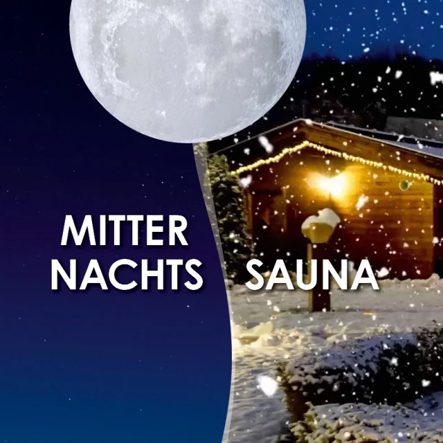 Panorama-Sauna im Außenbereich mit Schnee