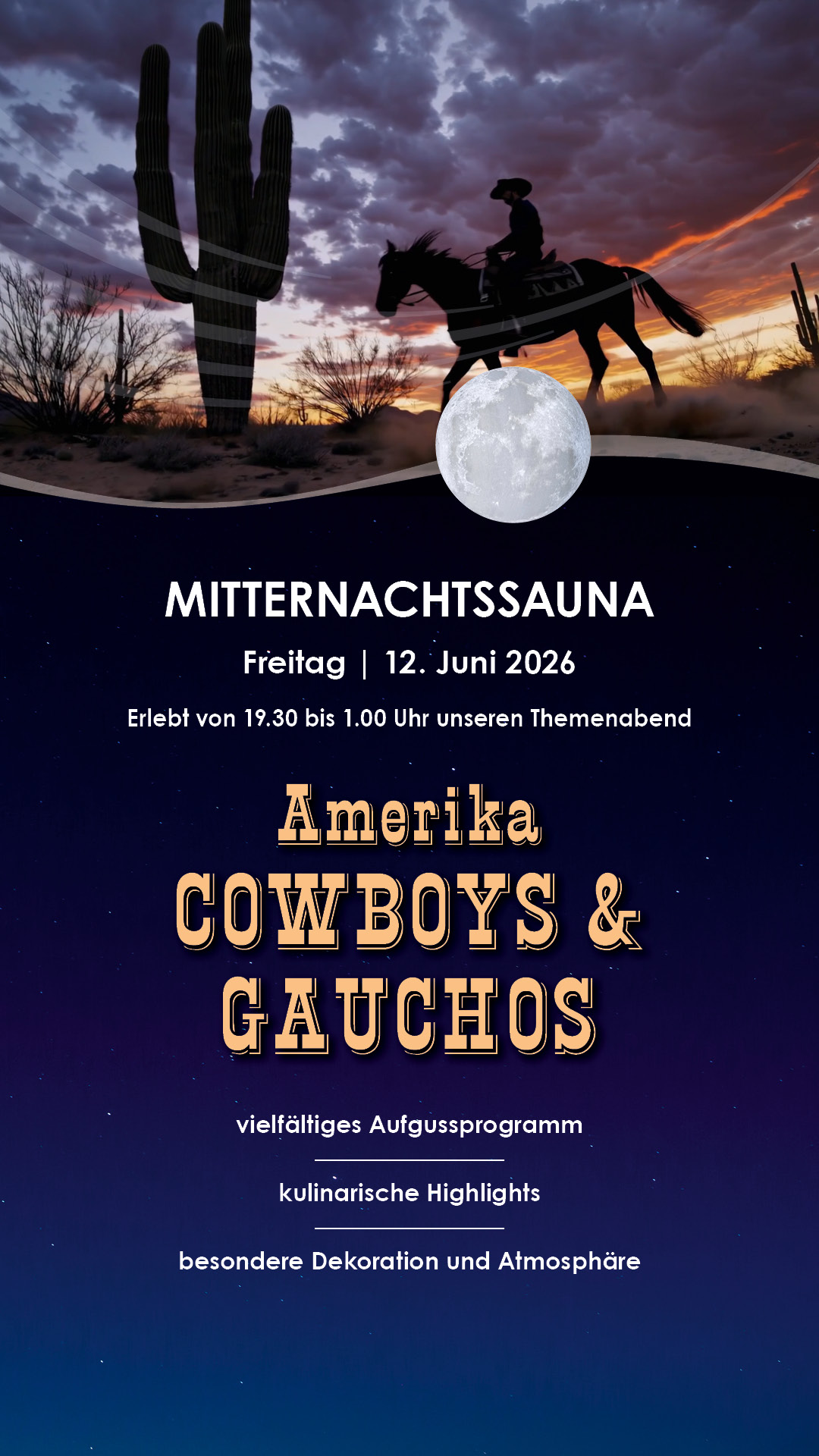 Mitternachtssauna Aushang Infos