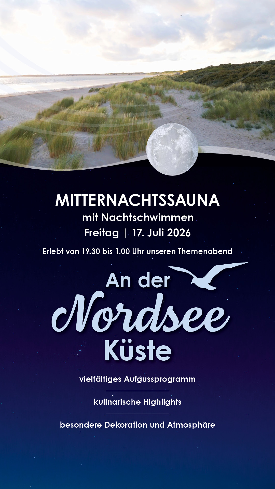 Mitternachtssauna - an der Nordseeküste